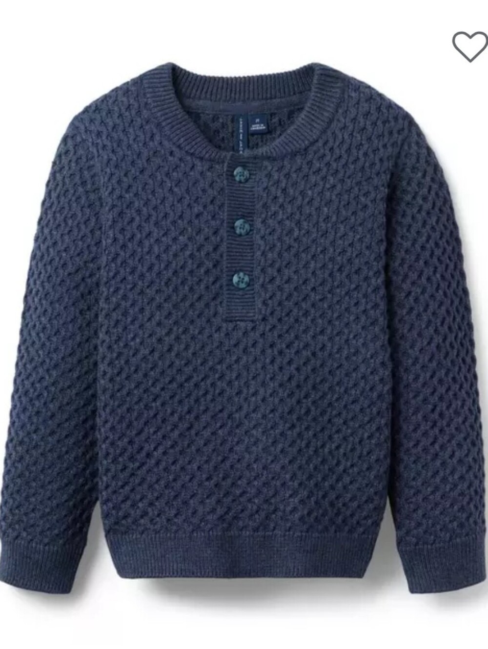 Janie and Jack Textured Henley Sweater